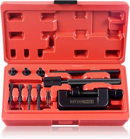 13 pcs Motorcycle Chain Breaker Set,Chain Removal Tool Chain Cutter and Riveter Kit for Cam and 25 to 630 Chains in Kuwait