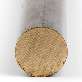 655 Bronze Round Bar, Unpolished (Mill) Finish, H04 Temper, ASTM B98, 0.375" Diameter, 24" Length, OnlineMetals in Kuwait