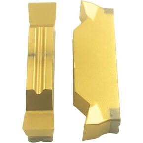 MGGN 10pcs Tin Coated Carbide Grooving Inserts 1.5mm/2mm/2.5mm/3mm/4mm/5mm Wide Grooving Carbide Inserts Lathe Cutters for MGEHR/MGIVR Lathe Grooving Cut-Off Tool Yellow (MGGN 150)(MGGN 300) in Saudi Arabia