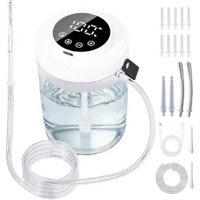Electric Enema Bucket Kit for Colon Cleanse for Women Men, 1.5L (2 Quart) Coffee Enema Coffee Organic Kit with 100-Level Adjustable Water Pressure, LCD Display, 16 Nozzles in Saudi Arabia
