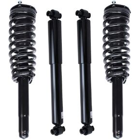 Detroit Axle - 4pc Struts Shocks for 2010-2012 Ford Fusion Lincoln MKZ 10-11 Mercury Milan Complete 2 Front Struts with Coil Spring 2 Rear Shock Absorbers Replacement Ready Strut Assembly in Saudi Arabia