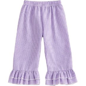 Karuedoo Toddler Baby Boy Girl Gingham Bubble Pants Kids Nasual Plaid مرنة الخصر الطويلة in Kuwait