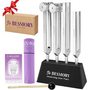 شوكة ضبط للشفاء (128 هرتز، 136 هرتز، 256 هرتز، 384 هرتز)، أدوات شفاء الصوت مع مطرقة ومنشط حامل، شوكة ضبط للتأمل واليوجا وموازنة الشاكرا والاسترخاء العميق in Kuwait