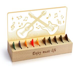 Guitar Pick Holder, Wooden Pick Holder for Picks Storage and Display, Gift for Guitarists or Guitar Enthusiasts，Guitar Accessories in Steampunk Retro Style(Pick Storage Organizer). in Saudi Arabia