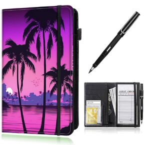 Server Book,Waitress Book,Waiter Book Server Organizer with Zipper Pocket,Leather Waitress & Waitstaff Book Wallet with Card Slot Guest Check Holder 9 x 5 Inch Server Book,Highland Cow Cattle in Kuwait