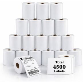 4500 قطعة من ملصقات الشحن الحرارية مقاس 4 × 6 بوصة - 18 لفة من 250، بكرة ملصقات حرارية مباشرة متوافقة مع طابعات رولو وحمار وحشي والمزيد من طابعات UPS وFedEx وUSPS in Kuwait