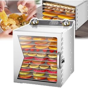 Freeze Dryer Machine, 400W, 6-12 Layers, Timing 0-12H, Temperature 35-90℃, 6-Inch Fan Blade, 360° Fan for Fruits, Vegetables, Meat, Seafood in Kuwait