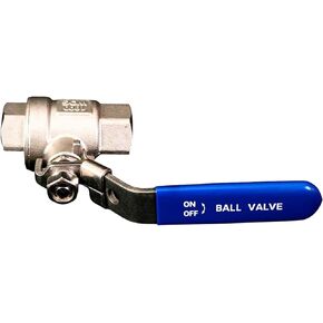 MiniBrew 1 "NPT 304 صمام كروي من الفولاذ المقاوم للصدأ بمنفذ كامل مكون من قطعتين مع مقبض عالي التحمل للتخمير المنزلي in Kuwait