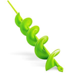 3"x24" Heavy Duty Auger Drill Bit for High-Torque Drill – One-Piece Carbon Steel Earth Auger for Deep Tree Planting, Fence Post Holes – Handles Hard Clay & Compacted Soil, Green in Kuwait