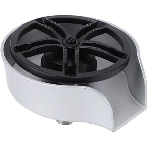 Glass Rinser for Kitchen Sink, Automatic Rotating Spout Sink Glass Washer with G1/2 Thread, Stainless Steel Kitchen Cup Washer with ABS Basin for Home Kitchens, Bar, Cafe in Kuwait