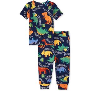 The Children's Place,Baby Boys,and Toddler Snug Fit 100% Cotton Short Sleeve Top and Pants 2 Piece Pajama Set,Black History,6 Years in Kuwait
