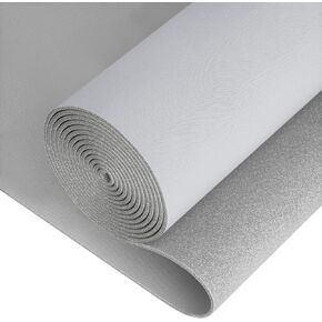 قماش بطانة علوية تلقائية مقاس 96 بوصة طول × 54 بوصة عرض نوع شبكي مع دعامة إسفنجية - تغليف الأنبوب - قماش تنجيد بديل للسقف الداخلي باللون الرمادي للسيارات لشاحنة السيارة وقارب SUV RV وإصلاح المنزل بنفسك in Kuwait