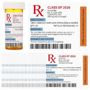120 Pcs Nurse Graduation Party Favors Medication Pill Bottle Labels Pill Stickers Nursing Graduation Party Supplies Registered BSN RN PharmD Pharmacist for School College Nurses Week Gifts in Kuwait