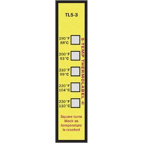 5-Temp Thermolabel 190-230 درجة فهرنهايت حزمة ملصقات لدرجة الحرارة مكونة من 16 ملصقًا in Kuwait