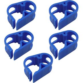 حزمة من 5 مشابك خرطوم أنابيب بلاستيكية 1/4 بوصة - 1/2 بوصة، صمام قرصة مختبري للتحكم في التدفق بمشبك أنبوب قابل للتعديل، مشابك خرطوم للإغلاق للمختبر (أزرق) in Kuwait