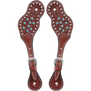 أحزمة جلدية سبيرز للبالغين المرأة الغربية حفز ركوب الخيل عرض سباق برميل وحزام روديو النساء البالغات in Kuwait