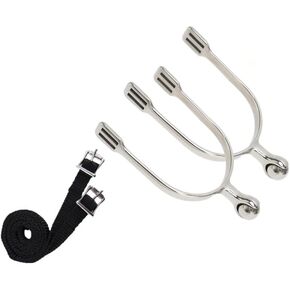 نتوءات غربية من الفولاذ المقاوم للصدأ من Horse Spur، مقترنة بحزام شريط منسوج من البولي بروبيلين، مناسبة لرعاة البقر الغربيين والفروسية-MP1229-04 in Kuwait