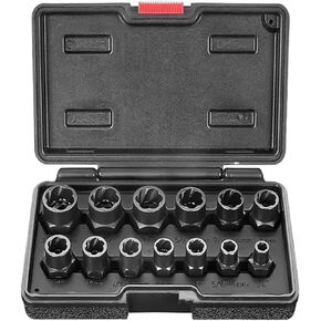 13Pieces Impact Bolt & Nut Remover Set Cr-Mo Steel Extractor Tool with Solid Storage Case Industrial Drop in Kuwait