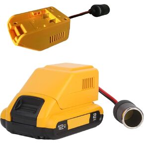 TONSIM Adapter for Dewalt 20V Battery - 20V to 12V Step Down Converter with Cigarette Lighter Interface - Power Your Car and Home Appliances with Dewalt Batteries Through Cigarette Lighter Adapter in Kuwait