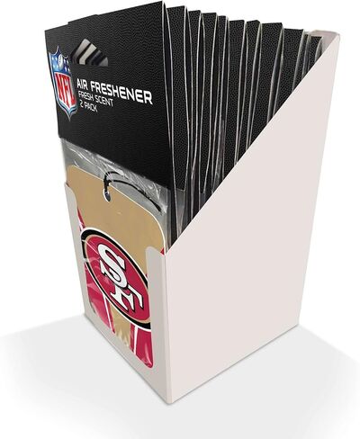 NFL - San Francisco 49ers 12 Air Freshener 2pks | Scarlet | 2.75" x 3.5" | Primary Logo in Saudi Arabia