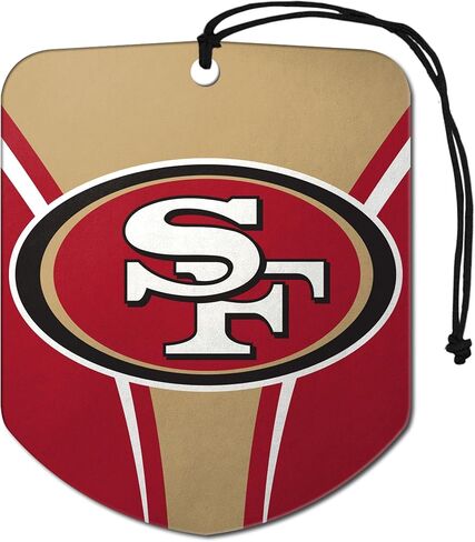 NFL - San Francisco 49ers 12 Air Freshener 2pks | Scarlet | 2.75" x 3.5" | Primary Logo in Saudi Arabia