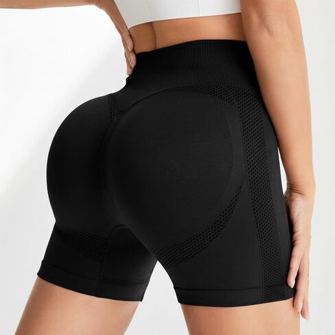 Women’s High Waist Seamless Workout Shorts, Stretch Yoga Shorts for Training and Active Wear in Kuwait