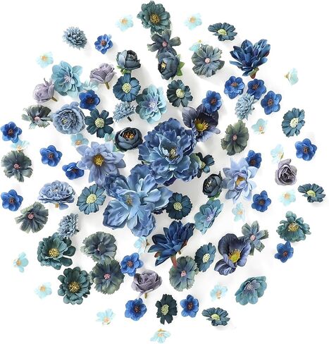 Floroom Mini Flower Flower Heads Sage & Olive Green Fake Phoony Daisy Rose Multicolor Multiclor Small Faux Silk Flower Heads for Cake Craft Garland Party Capory Diy Home Decoration ، 0.8 "-3.6" in Kuwait
