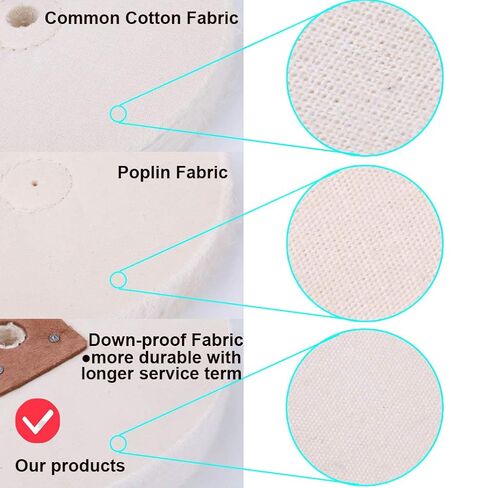 Buffing Polishing Wheel 3-Step Fine Cotton (60 Ply) / Soft Flannel (40 Ply) / High-Grade Cloth (90 Ply) 3/4" Arbor Hole for Wood Lathe Buffing System– 3Pack in Kuwait