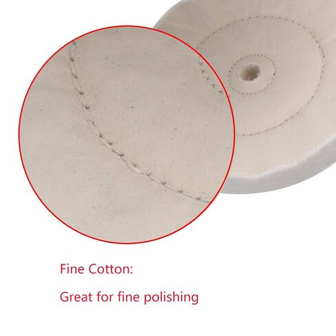 Buffing Polishing Wheel 3-Step Fine Cotton (60 Ply) / Soft Flannel (40 Ply) / High-Grade Cloth (90 Ply) 3/4" Arbor Hole for Wood Lathe Buffing System– 3Pack in Kuwait