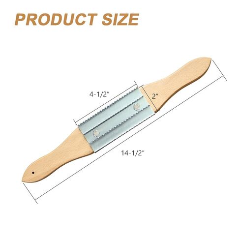 مشط عجلة التلميع - مشط مركب تلميع بمقبض خشبي، منظف عجلة التلميع لإزالة المركب، عبوة واحدة باللون الفضي in Kuwait