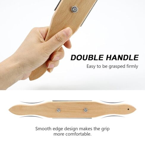 مشط عجلة التلميع - مشط مركب تلميع بمقبض خشبي، منظف عجلة التلميع لإزالة المركب، عبوة واحدة باللون الفضي in Kuwait