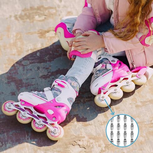 فواصل محمل تزلج من الألومنيوم - 16 قطعة فواصل سرعة المحور 6 مم، فواصل لوح التزلج المضمنة لمحامل 8 مم، أجهزة تزلج متينة للتزلج على الجليد بصف واحد/مزدوج in Kuwait