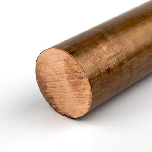 510 Bronze Round Bar, Unpolished (Mill) Finish, ASTM B139/ASTM B139M, 0.75" Diameter, 24" Length, OnlineMetals in Saudi Arabia