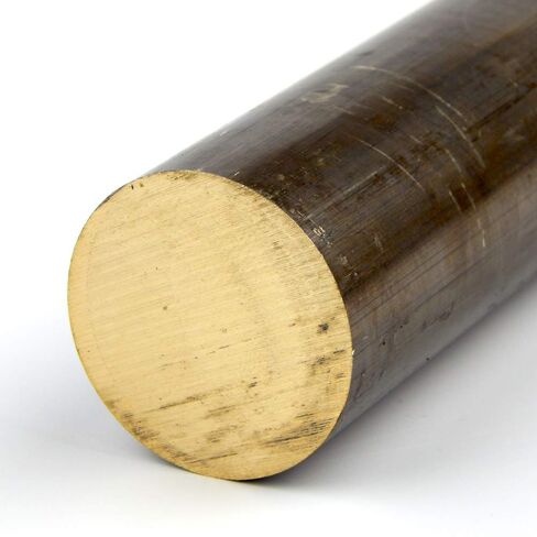 642 Bronze Round Bar, Unpolished (Mill) Finish, HR50 Temper, ASTM B150/ASTM B150M, 0.4375" Diameter, 36" Length, OnlineMetals in Saudi Arabia