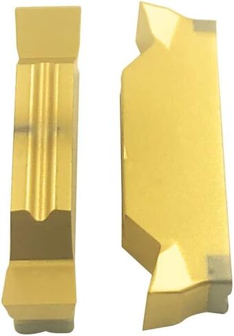 MGGN 10pcs Tin Coated Carbide Grooving Inserts 1.5mm/2mm/2.5mm/3mm/4mm/5mm Wide Grooving Carbide Inserts Lathe Cutters for MGEHR/MGIVR Lathe Grooving Cut-Off Tool Yellow (MGGN 150)(MGGN 300) in Saudi Arabia