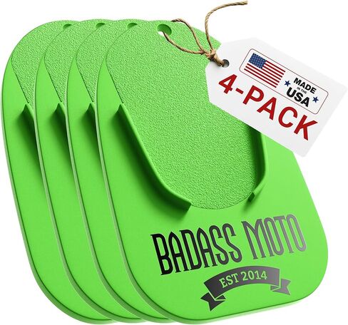 وسادة مسند الدراجة النارية Badass Moto - أخضر - صنعت في الولايات المتحدة الأمريكية. قاعدة متينة لراكبي الدراجات النارية/لوحة دعم خيارات الألوان. استرح أو أوقف دراجتك على الرصيف الساخن أو العشب أو الأرض الناعمة in Kuwait