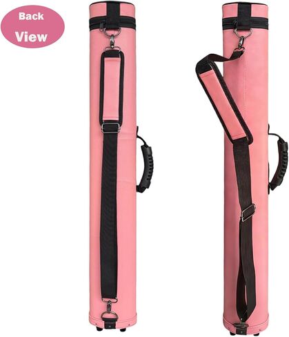 2×2 Oval Hard-Shell Pool Cue Case Premium Waterproof Leather Billiard Carrier with Reinforced Base & Padded Strap in Saudi Arabia