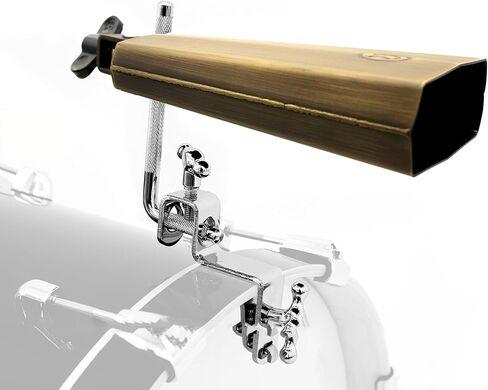 جرس بقر لاتيني مع حامل، جرس قرع مصنوع يدويًا من الفولاذ بلمسة نهائية برونزية لمجموعة الطبول، درجة سطوع عالية، نمط عتيق للحفلات الموسيقية والرياضة والعصابات in Kuwait