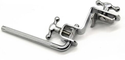 جرس بقر لاتيني مع حامل، جرس قرع مصنوع يدويًا من الفولاذ بلمسة نهائية برونزية لمجموعة الطبول، درجة سطوع عالية، نمط عتيق للحفلات الموسيقية والرياضة والعصابات in Kuwait