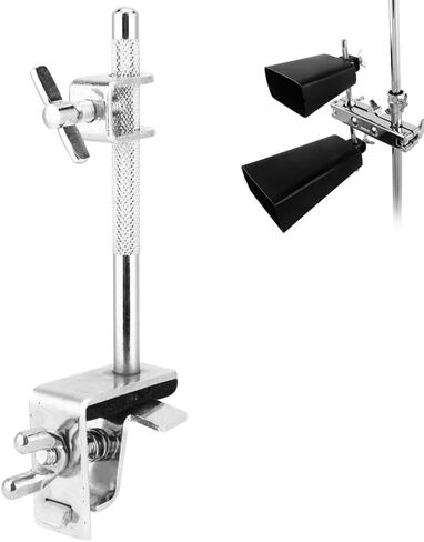 مشبك تثبيت على شكل جرس البقر - حامل جرس البقر القياسي القابل للتعديل مع فكين متوازيين لأجهزة تركيب أجراس البقر الآمنة، ملحقات الإيقاع in Kuwait