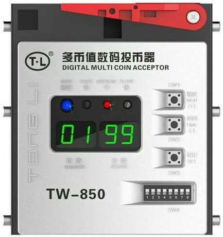 TW-850 Top Entry Multi Coin Acceptor for Vending Machine Multi Ontvangers Digital Coin Acceptor with Wiring in Saudi Arabia