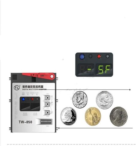 TW-850 Top Entry Multi Coin Acceptor for Vending Machine Multi Ontvangers Digital Coin Acceptor with Wiring in Saudi Arabia