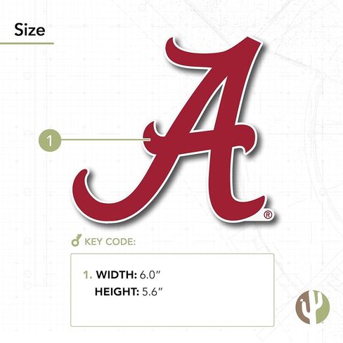 ملصق صبار الصحراء جامعة ألاباما لفة المد الفينيل صائق الكمبيوتر المحمول زجاجة ماء سجل القصاصات السيارة (IND 1) in Kuwait