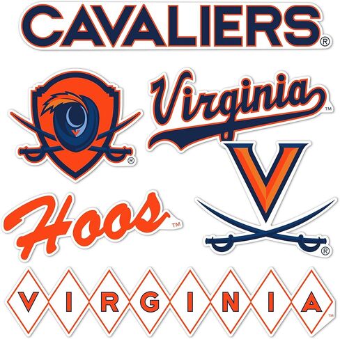 ملصق جامعة صبار الصحراء في فيرجينيا كافالييرز UVA Wahoosr شارات الفينيل زجاجة مياه للكمبيوتر المحمول ورقة قصاصات السيارة T2 (النوع 2-2) in Kuwait