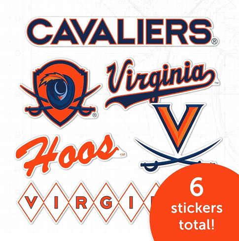 ملصق جامعة صبار الصحراء في فيرجينيا كافالييرز UVA Wahoosr شارات الفينيل زجاجة مياه للكمبيوتر المحمول ورقة قصاصات السيارة T2 (النوع 2-2) in Kuwait