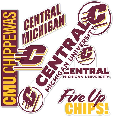 ملصق جامعة ميشيغان الوسطى لصبار الصحراء CMU Chippewasr شارات الفينيل زجاجة مياه للكمبيوتر المحمول ورقة قصاصات السيارة T2 (النوع 2-2) in Kuwait