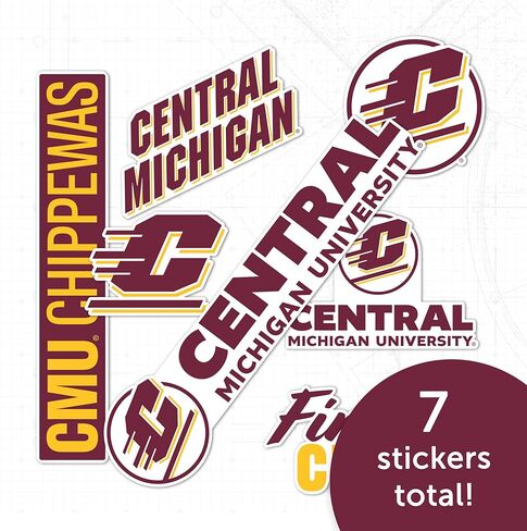 ملصق جامعة ميشيغان الوسطى لصبار الصحراء CMU Chippewasr شارات الفينيل زجاجة مياه للكمبيوتر المحمول ورقة قصاصات السيارة T2 (النوع 2-2) in Kuwait