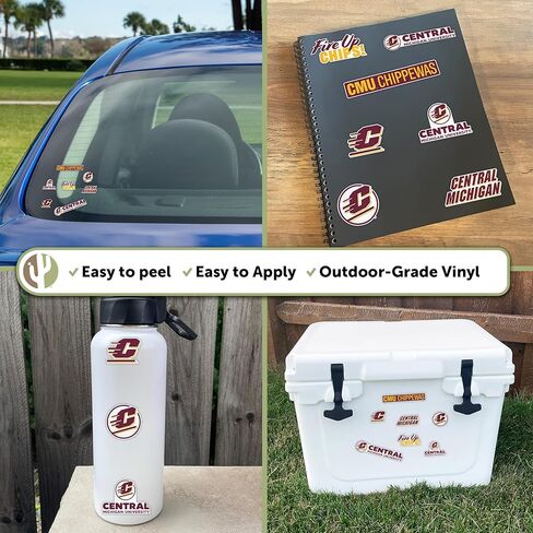 ملصق جامعة ميشيغان الوسطى لصبار الصحراء CMU Chippewasr شارات الفينيل زجاجة مياه للكمبيوتر المحمول ورقة قصاصات السيارة T2 (النوع 2-2) in Kuwait