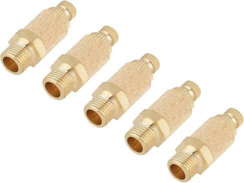 Jeffergarden Brass Speed Control Muffler Adjustable 1/8 NPT Thread 5pcs Set for Pneumatic Tools Machines Noise Reduction Air Exhaust in Kuwait