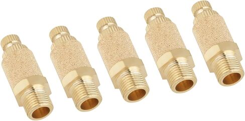 Jeffergarden Brass Speed Control Muffler Adjustable 1/8 NPT Thread 5pcs Set for Pneumatic Tools Machines Noise Reduction Air Exhaust in Kuwait